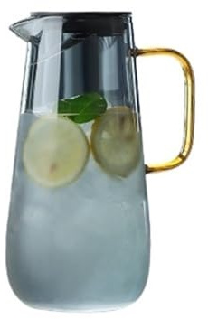 Brocche Caraffa for acqua in vetro resistente al calore ispessita, grande capacità, for la cucina domestica, caraffa for latte, caffè, teiera, 1600 ml Caraffe da Tavola Brocche