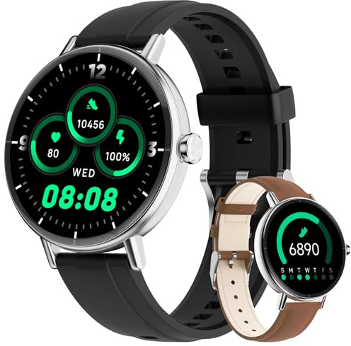 Montre Connectée Homme Femme avec Réponse/Appel, 1.27 Cadran Dynamique - Fréquence Cardiaque/Sommeil/SpO2,Montre Connectée Femme pour Samsung/iPhone/Android, Étanche IP68, 110+ Modes Sport- Noir