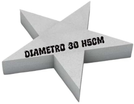 Base Stella in Polistirolo per Cake Design, Bianco, 30 cm di Diametro, 5 cm di Altezza, Supporto Professionale per Torte a Piani, Decorazioni per Feste