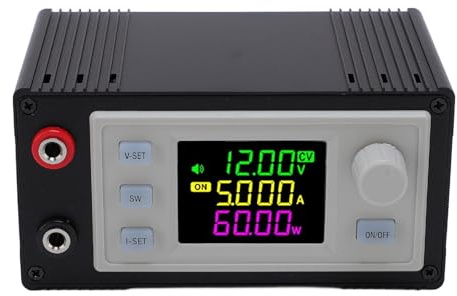 Regulador de Voltaje Ajustable Gearwell, DC6-30V 6A, Fuente de alimentación CC compacta con Pantalla Digital, Control de Voltaje
