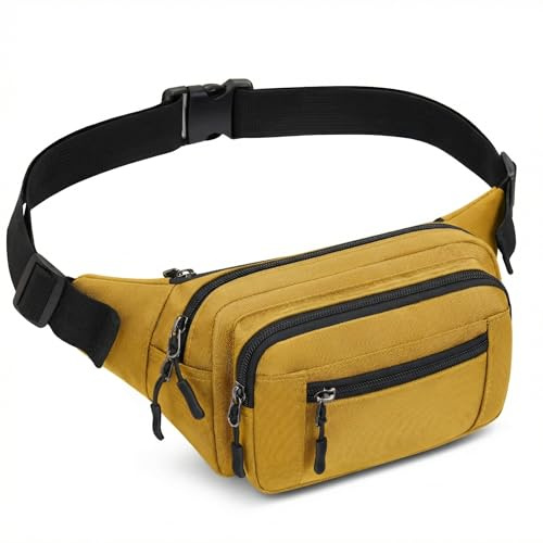 Bauchtasche für Herren Damen Gürteltasche | 5 Einzelfächern, Reise, Wanderung, Hundespaziergänge, Outdoor-Aktivität