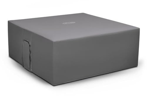 Lay-Z-Spa Kleine quadratische Thermo-Whirlpool-Abdeckung, 164 cm x 65 cm, bis zu 40% mehr Energieeffizienz, wasserabweisend und UV-beständig, universelle Passform, BW60346, Grau