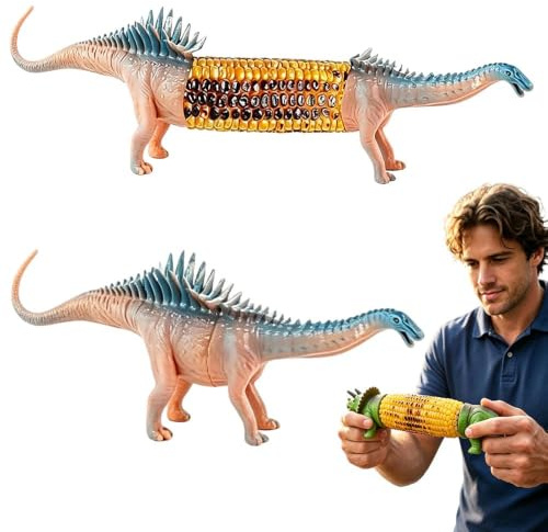 Rolig dinosaurie majskolvshållare, rostfritt stål spetsplockar, nyhet bordstillbehör för grill, fest och daglig användning, Amarga