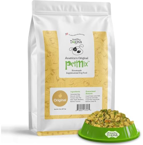 Healthy Dogma PetMix Dehydrated Dog Food for Allergies, Joint Support & Mobility – USA Made Raw, Homemade Dog Food (Original, 2 lbs)