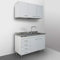 Yellowshop | Cucina componibile cm 120 Modello Basic Bianco con cassettiera lavello pensile e scolapiatti (Versione SX)