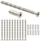 10 Piezas M4 x 60 Tornillos de Manija de Puerta, Acero Inoxidable Tornillos de Conexión con Manguito, para FijaTirador de Puerta, Gabinete, Cajones