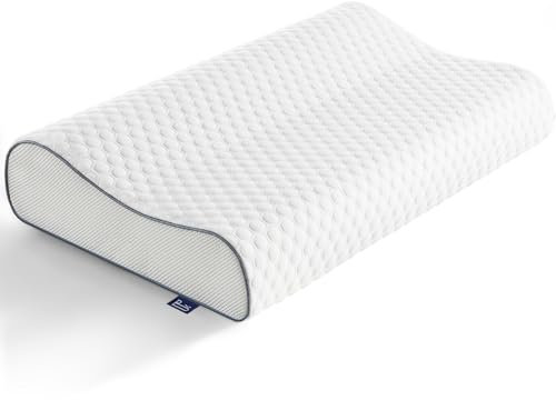 BedStory Memory Foam Kissen Kopfkissen, Höheneinstellbares Nackenstützkissen, Ergonomisches Kopfkissen, Seitenschläferkissen für Rücken & Bauchschläfer (62x38x 9/7 cm)