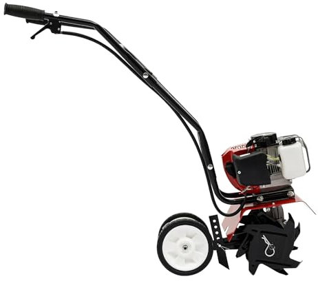 Motoculteur à essence 52 cc Motobineuse à 2 temps Motobineuse Motoculteur Motoculteur monocylindre Entraînement par roue Vitesse 6500-7000 tr/min