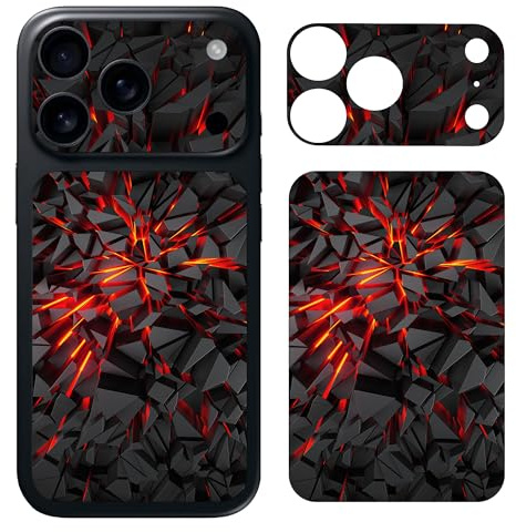 Skin Wrap for iPhone 17 Pro Max, Protective Film Sitcker Cover for Camera, Ultra Thin Vinyl Decal for Phone Back (Red Stone)