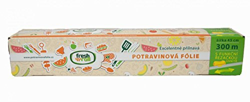 Plastfolie Fresh'n'Roll !! med skräddare och rullhållare, 45 cm/300 m (clingfilm med skärlåda)