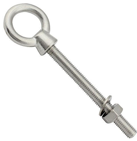 Augbolzen mit metrischem Gewinde - M8 x 100 mm - (5 Stück) - Ringschraube/Augenbolzen - (Gewindelänge: 100 mm) - aus Edelstahl A4 V4A - SC8267 | SC-Normteile®
