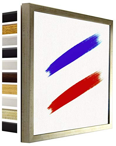 myposterframe Nordica Leerrahmen für Leinwand Bilder 50 x 70 cm Bilderrahmen Holz Größenwahl 70 x 50 cm Farbwahl Champagner ohne Verglasung