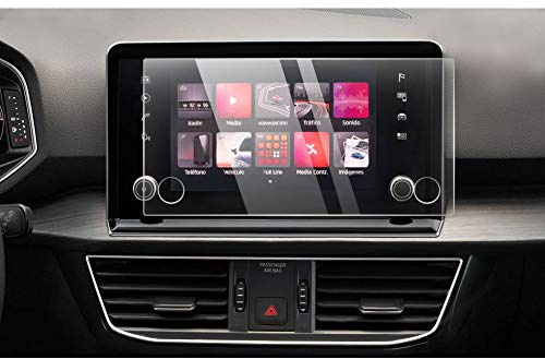 LFOTPP Seat Tarraco Navigation Schutzfolie - Tempered Glas 9H Kratzfest Anti-Fingerprint Displayschutzfolie GPS Navi Folie Zubehör Transparent