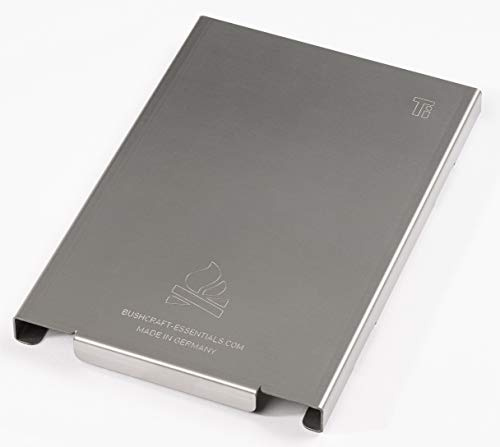 Bushcraft Essentials MULTIFUNKTIONS-EINSCHUB Bushbox XL (Titanium) | Zubehör Outdoor-Kocher | 145 g | Made in Germany