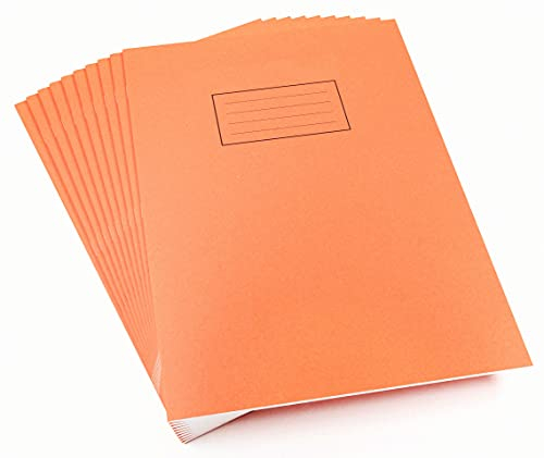 Silvine Schulheft, A4, Orange Liniert mit Rand, 80 Blatt, 10 Stück