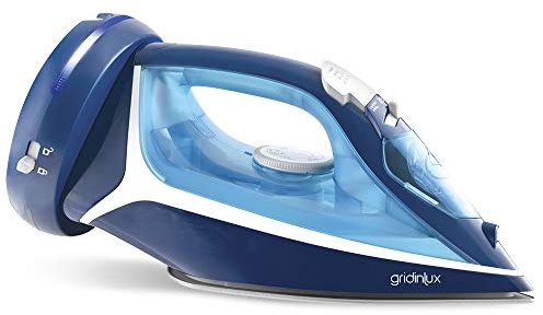 gridinlux® | Plancha Ropa Iron Lux 2600 | Sin cable | Base cerámica | Salida vapor 26 g/min | Golpe vapor 700 mg | Protección Anti sobrecalentamiento | Anti-Goteo | Anti-Cal