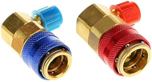 Namvo par HVAC 1/4 R134a Hola Baja Aire Acondicionado Conectores Rápidos Adaptadores Kit de Acoplador para Reemplazo de Coches Automáticos