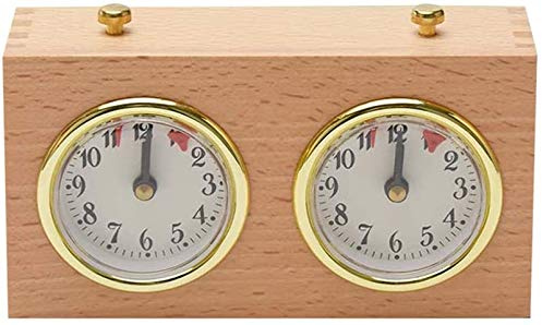 Orologio da Scacchi, Bprtcra Timer per Scacchi Orologio con Timer analogico e Timer per Scacchi, Timer di Gioco di Scacchi analogico retrò con Bonus e Struttura Meccanica di Ritardo