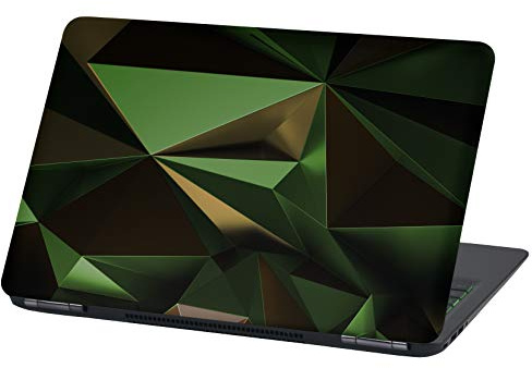 Laptop Folie Cover Abstrakt Klebefolie Notebook Aufkleber Schutzhülle selbstklebend Vinyl Skin Sticker (LP55 Polygon Camouflage, 17 Zoll)