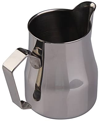Pichet à Lait 350/550 ml d'épaisseur d'acier inoxydable Espresso Latte Art Lait Mousse Pichet à la vapeur Conteneur de mousse à la vapeur Pots à Lait (Capacity : 600ml)