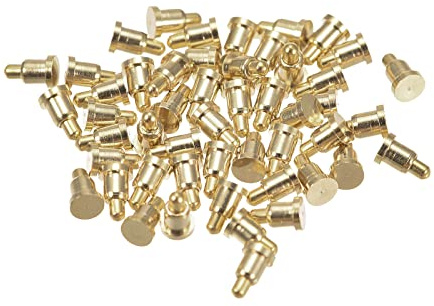sourcing map 50stk. Federprüfspitze Stift 0,9mm Spitze 3mm Höhe 1mm Voll Hub für Verbindung Stromleitung