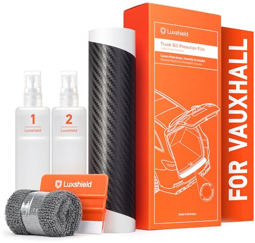 Luxshield Ladekantenschutz Folie für Opel Vivaro C I 2019-2026 - Stoßstangenschutz, Kratzschutz, Lackschutzfolie - Carbon Schwarz