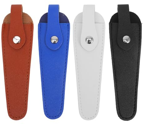 VILLCASE Scherenschutzhülle Aus Sicherheits-Pu-Leder Etui Für Haarschere Schere Aufbewahrung Für Salon- Und Spa-Bedarf Schutz Vor Verletzungen 4Er-Set