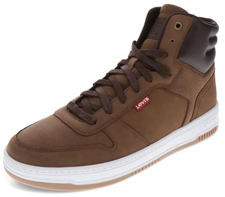 Levi's Mens Drive Hi CBL Vegan Leather Casual Hightop Sneaker Shoe, Tan/Brown, 9 UK