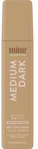 MineTan Medium Dark Self Tanning Foam | Bronze Collection - Best Fake Tanner Mousse for a Natural Sunless Glow, 1 Hour Express, Face & Body, Ultra Hydrating Formula, Coconut Scented, Vegan 6.7 Fl Oz