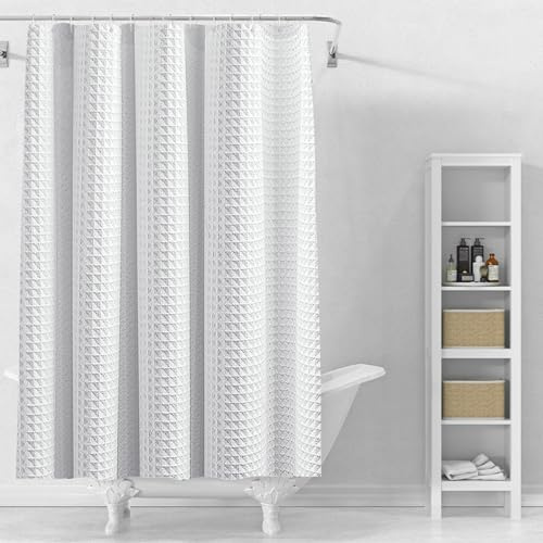 Stfery Waffel Duschvorhang Mit Metall Duschvorhang 120X200 Bathroom Curtains Waterproof Antischimmel
