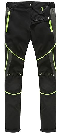 Regenhose Unisex Erwachsene Für Fahrrad Winddichte Wasserdicht Wanderhose Lang Schnell Trocknend Trekkinghosen Stretch Radhose Sommer Motorradhose Leichte Outdoorhose Mit Zip-Off Taschen Fahrradhose