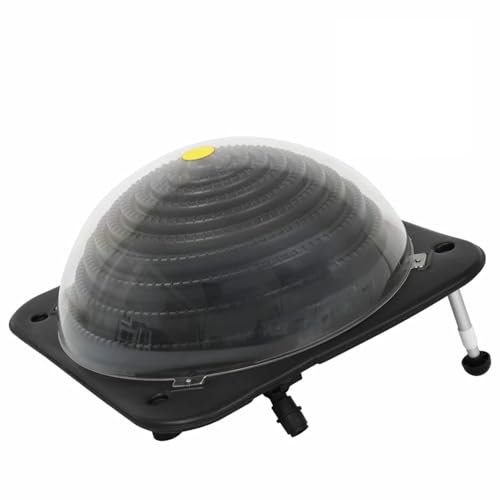 Sufrk Lot de 5 chauffages solaires de piscine 75 x 75 x 36 cm en aluminium PEHD, chauffe-dôme solaire, chauffe-piscine en U pour piscine hors sol, chauffe-eau à unité unique avec connecteurs de tuyau