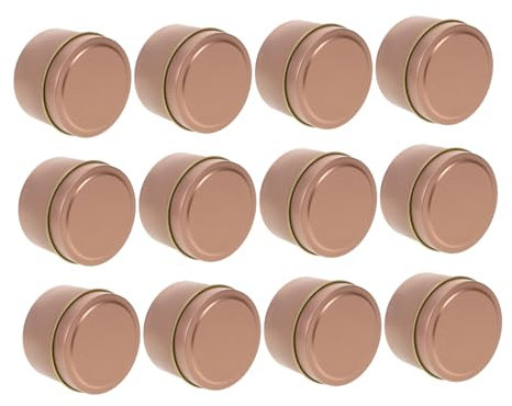 Yardenfun 12stücke Leere Kerzendosen Aus Metall Mit Deckel Duftkerzen Behälter Für Kerzenherstellung Und Aufbewahrung Finish Für Und Persönliche Projekte