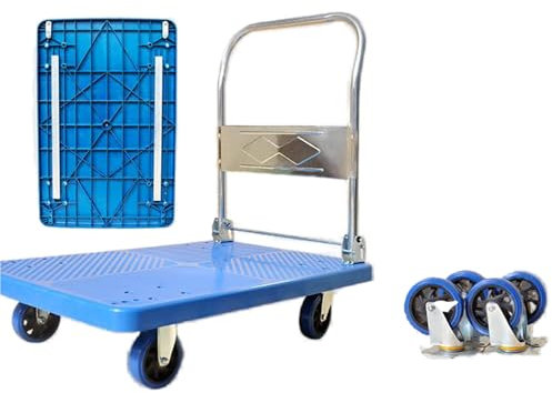 Generisch Klappbarer Plattformwagen Push Cart Dolly Falten Transporthilfe Handplattformwagen Antikollisionstransport Für Umzüge Lager Für Familien Einkaufszentren Lagerhäuser,003,300KG