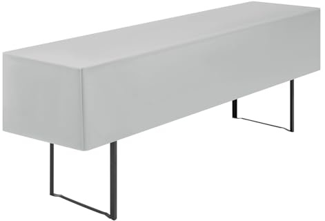 Showgeous Biertischhussen Tischdecke 3/8 Länge für 50cm Bierzelttisch Biertisch Tischdecke Biertisch-Husse Premium Blickdicht Waschbar 220x50x35cm(Hellgrau)