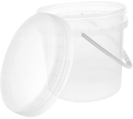 SHOWERORO 4l Plastic Water Bucket Handle and Lid Thickened Multipurpose Storage Bin for Kitchen Cleaning and Dormitory Use