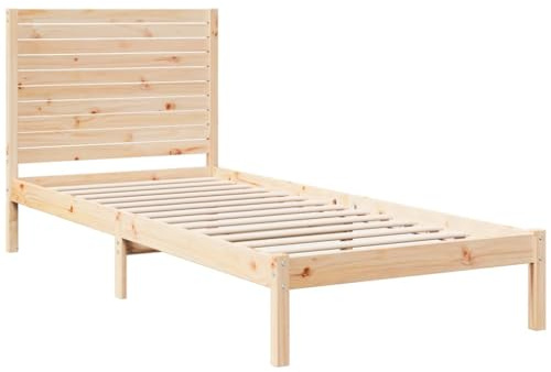 vidaXL Massivholzbett Extra Lang ohne Matratze 90x220 cm