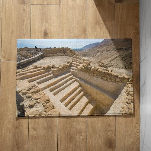 EHOMERY Schmutzfangmatte Flur Fussmatten Haustür Innen Dünn Bunt Natürliche Landschaft Schmutzfangmatte Landhausstil Personalisierte Fussmatten Haustür Aussen 45x75cm,