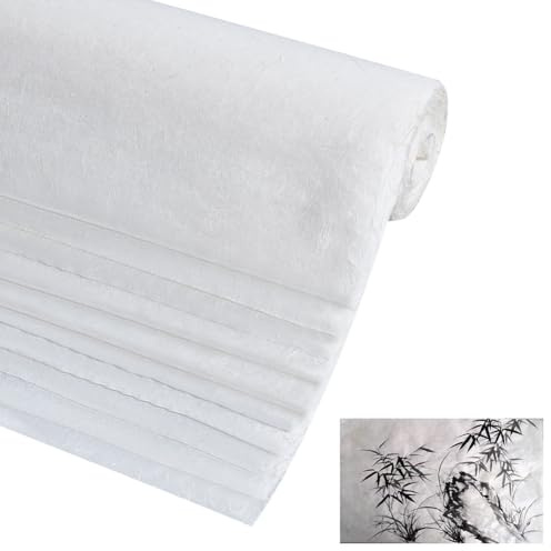 NBEADS 10 Pz Carta di Gelso, 144x35cm Carta Velina per Decoupage Naturale Carta di Riso In Fibra Naturale per Scrivere e Dipingere, Creazione di Biglietti di Auguri Fai Da Te, Bianco