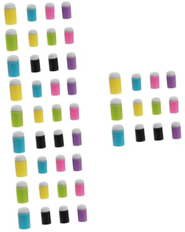 Tofficu 4 Sätze Bemalen Palette Gekneteter Radiergummi Detail Bastel Set Finger Paint Werkzeug Farbtöne Herstellung Von Schwammpinseln Multifunktions-zeichenpinsel 12 Stück * 4