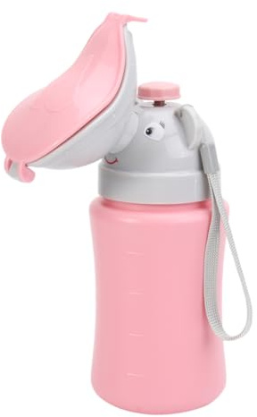 Tragbare Urinalflasche für Kinder Auto Urinal Bequem PP Rosa | Reiseeinsatz, Kartonige Form, Leichtes Handling, Nahtloser Schutz, für Unterwegs