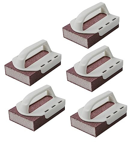 UTHCLO 5piezas Esponja De Limpieza De Cocina Mango De Esponjas De Emery para Sartenes y Utensilios para Desincrustar y Eliminar Limpieza Eficaz y Duradera