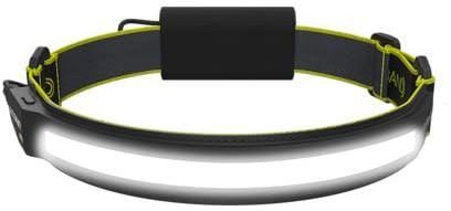 LITEBAND ACTIV Rechargeable LED Headlamp 1000 Lumens, 210° Wide Beam, Black