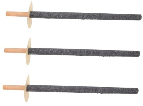 PartyKindom 3 Piezas Antorchas de Madera para Jardín al Aire con Iluminación de Duración para Decoración de Patio Exteriores