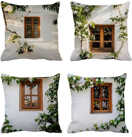 Lionhai Cuscini da Esterno Impermeabili 50 x 50 Cuscini per Divano pianta Quadrate velluto Cuscino da Esterno Impermeabili Moderno Confortevole Cuscino Decorativi Arredo Giardino Semplicità g-474