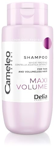 Cameleo Expert – Maxi Volume – Shampoo rinforzante e riparatore per capelli fini e delicati – Solleva le radici, idrata il cuoio capelluto – Senza SLS/SLES – Centella & Proteine del Grano – 300 ml