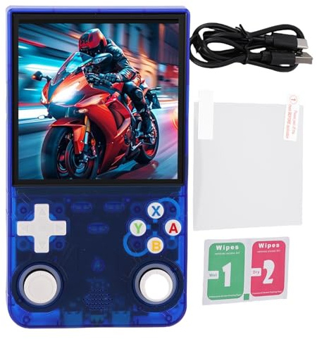 Denash R36 Ultra Retro Handheld Game Console with Open Source for Linux System Portable Pocket Video Gaming Console Support Multiplayer Games, Enhanced Screen, 10 Hours Battery Life, (64G)