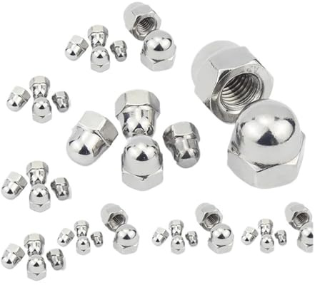 Tuercas cónicas de acero inoxidable, Tuercas ciegas de acero inoxidable 304 A2-70 M3-M12 DIN1587(10pcs M6)