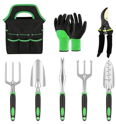 Bexdug Juego De Herramientas De Jardinería | Insumos de Plantas Portátiles y Resistentes a la Oxidación | Juego De Herramientas De Mano para Plantas | para Desherbar Airar Suelo Y Podar