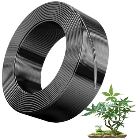 Genérico Alambre para Bonsái - Rollo De Formado Flexible De 1,5 Mm,Alambre de Formación para Bonsái de 110 m,para Coronas Enrejados Troncos Flores Césped Jardín Patio